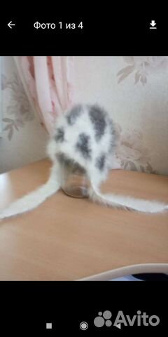 Шапка пуховая на девочку 3/5 лет цена за все