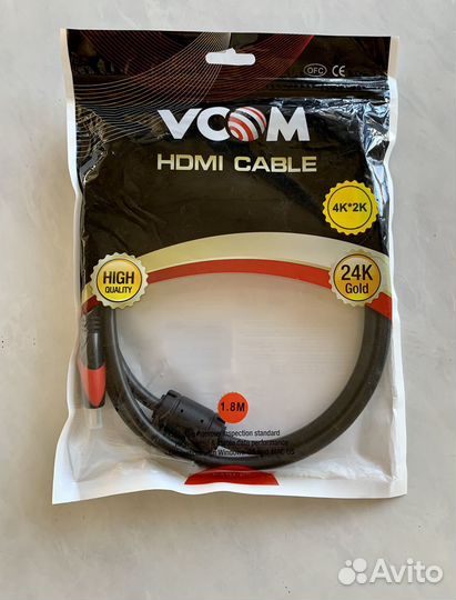 Кабель hdmi vcom 1.8 м с фильтрами (CG525D)