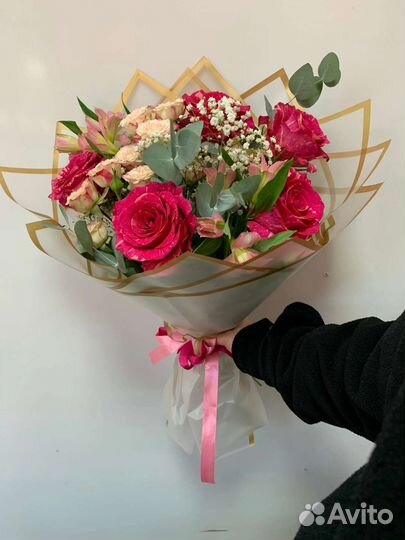 Цветы розы букет