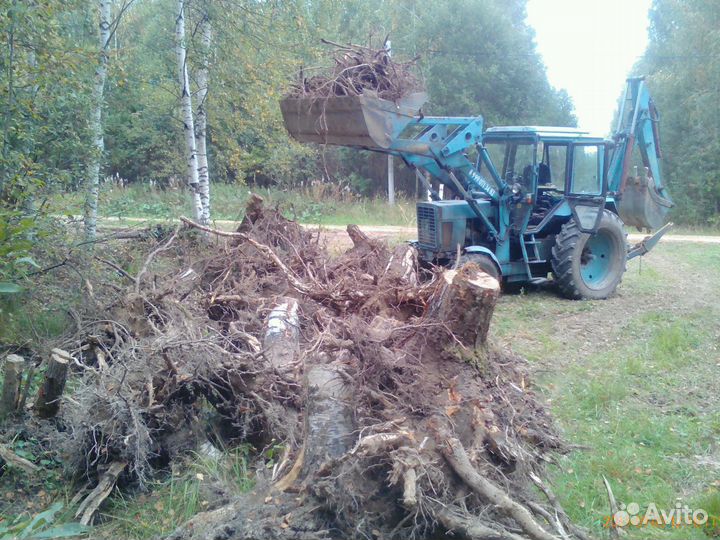 Спил Деревьев. Расчистка участков. Корчевание