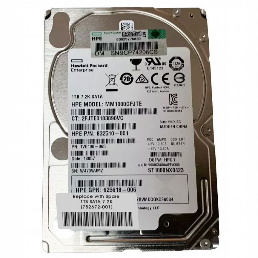 [752672-001] Жесткий Диск Hp 1tb Sata3 2,5" Hdd 752672-001