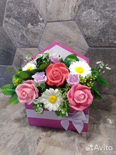 Букет цветов из мыла