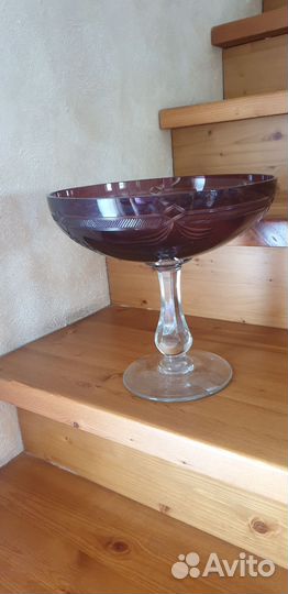 Ваза на ножке для фруктов СССР