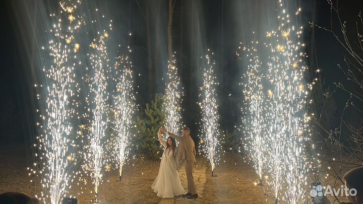 Огненные сердца, фаер шоу, салют на свадьбу