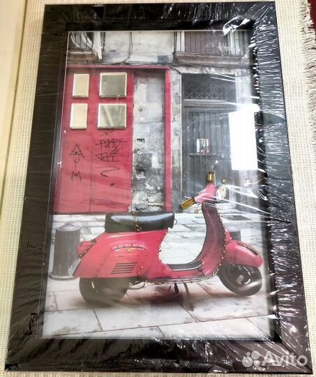 Постер со стразами «Мотоцикл»