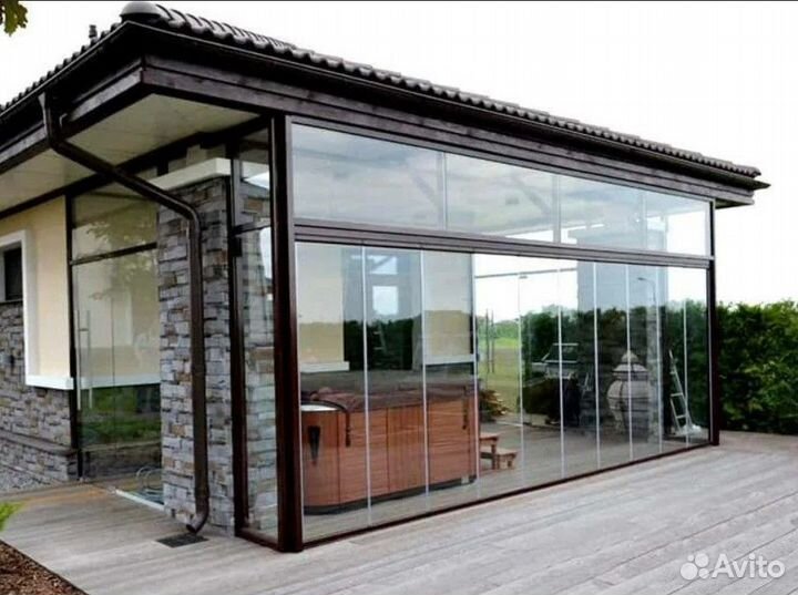 Остекление беседки веранды террасы