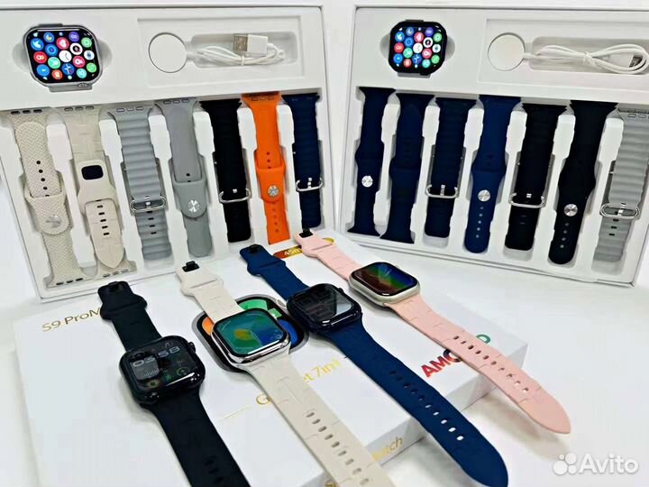 Смарт часы Watch S9 Pro Max 45мм (+7 ремешков)
