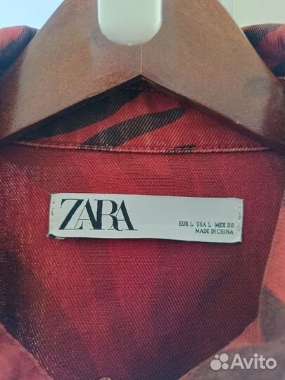 Рубашка джинсовая Zara размер L