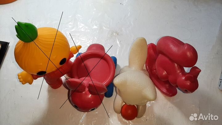 Пластиковые игрушки СССР - Кот Белка 2 шт