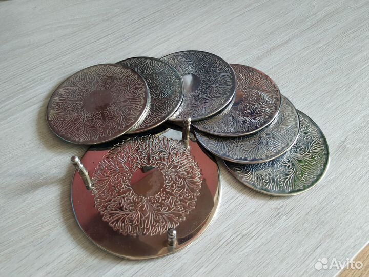 Подставки под стаканы чашки бокалы ретро винтаж
