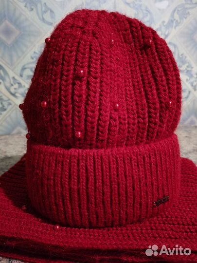 Комплект шапка и шарф женские