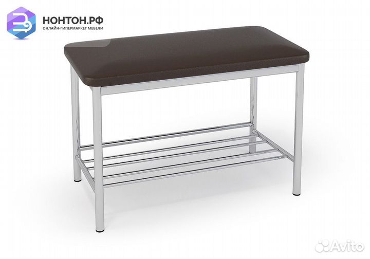 Обувница хром / экокожа шоколад