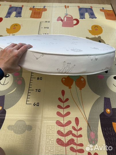 Матрас круглый в кроватку для новорождённых