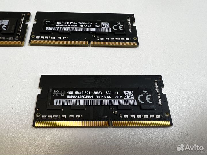 Оперативная память DDR4 4gb SO-dimm 2666мгц