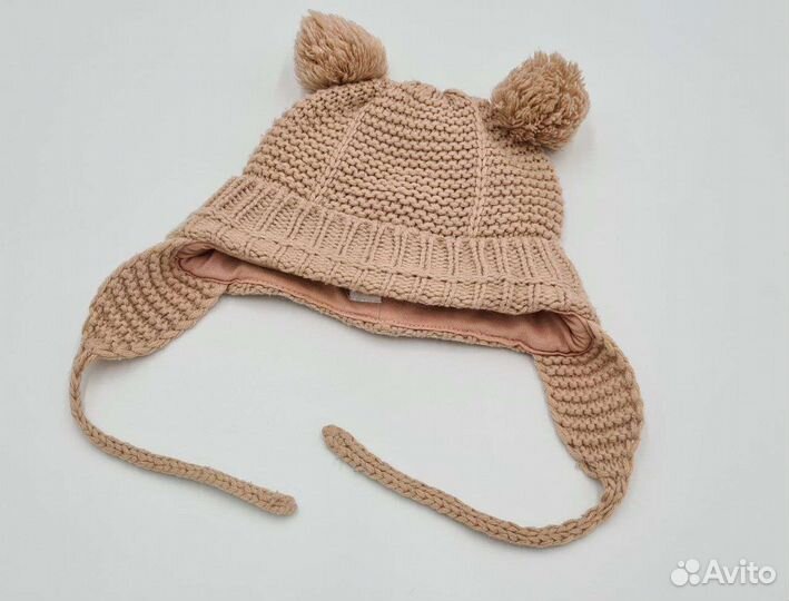 Шапка тёплая zara на девочку 3мес