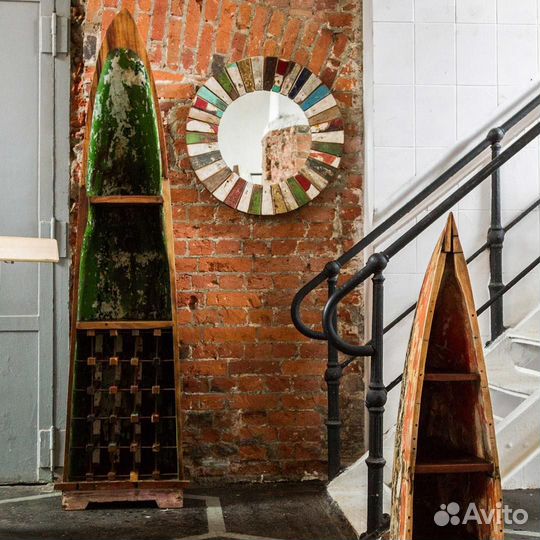 Зеркало круглое массив тик диаметр 78 Бали Индонез