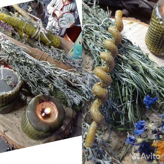 Свечи из натурального воска и вощины