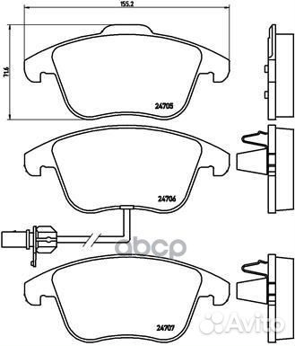 Колодки тормозные дисковые Xtra перед audi