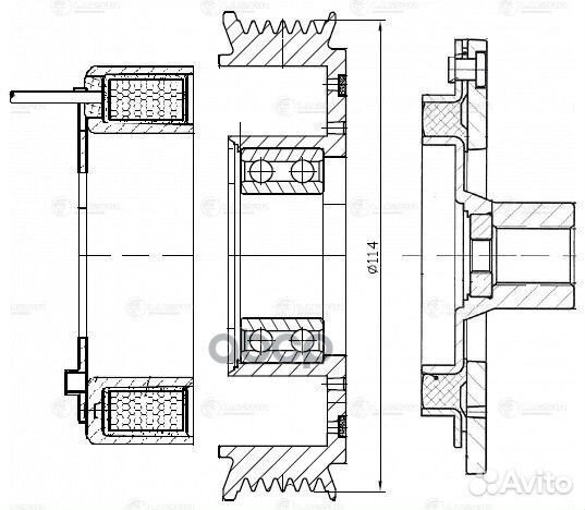 Муфта эл/магн. компрессора кондиционера для а/м