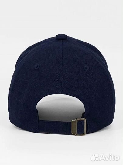 Кепка бейсболка мужская лён тёмно синяя