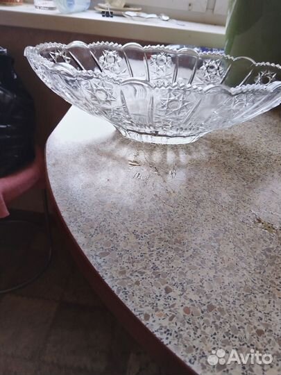 Ваза для фруктов хрусталь СССР