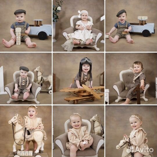 Фотосессия на 1-2-3 годика в студии