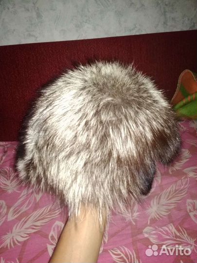Шапка песцовая-норковая