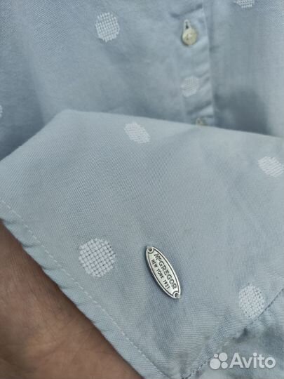 Рубашка женская голубая