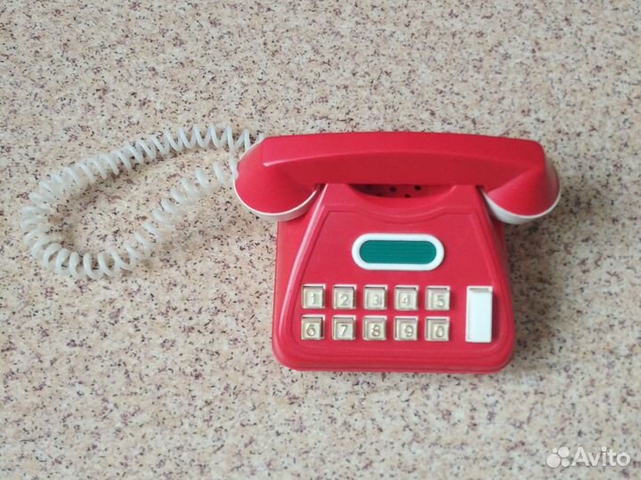 Игрушечный детский телефон СССР. Винтаж