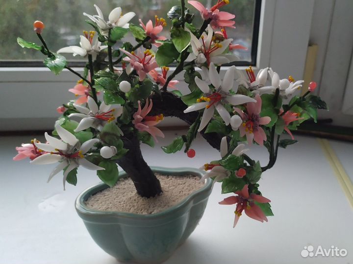 Дерево счастья из стекла и каменной крошки