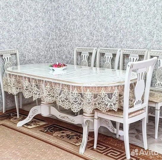 Силиконовая скатерть с кружевом