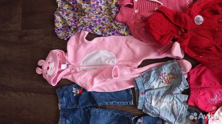 Вещи пакетом для девочки от 80 до 92 размера
