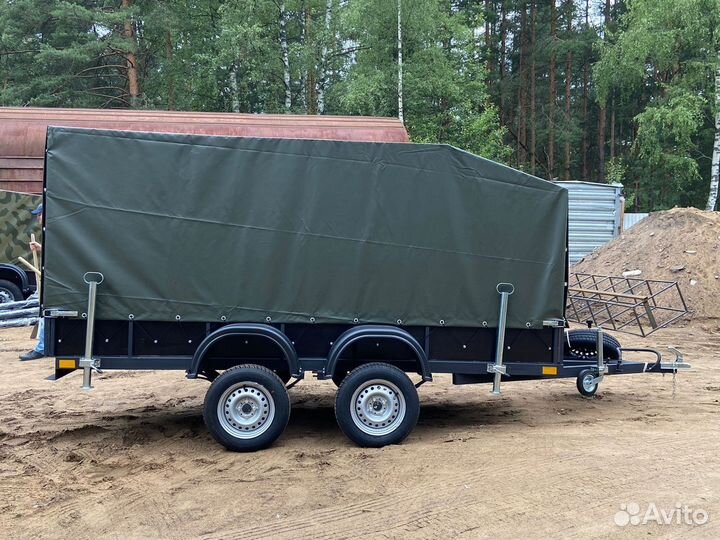 Прицеп двухосный 3.5х1.5 бортовой усиленный