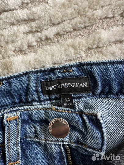 Джинсы armani для девочки 116 размер