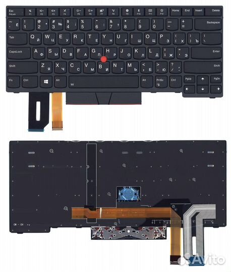Клавиатура для ноутбука Lenovo E480 T480 P43s чер