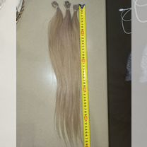 Волосы для наращивания 50 см блонд бу