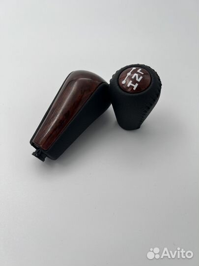 Ручки АКПП Prado 120 Гладкая кожа Дерево косточка