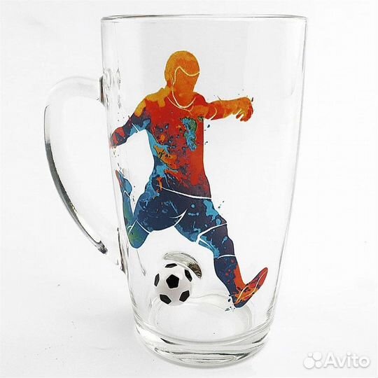 Кружка Верона с футбольным мячом и витражным рисун