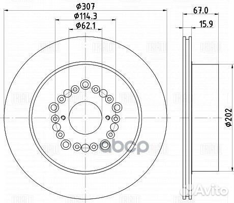 DF 190115 Диск тормозной lexus GS300 93-97/LS40