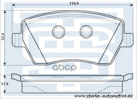 Колодки тормозные 174508 starke