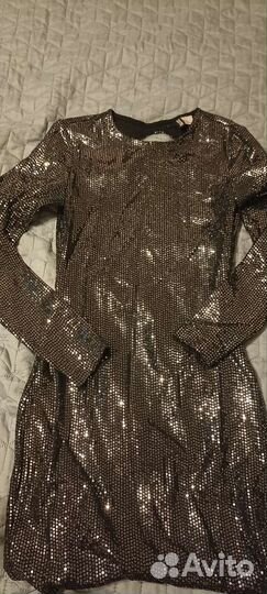 Платье праздничное блестящее h&m 40р