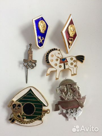 Значки СССР, пластмасс, металл