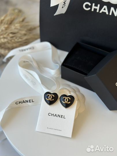 Серьги chanel оригинал новые комплект бутика