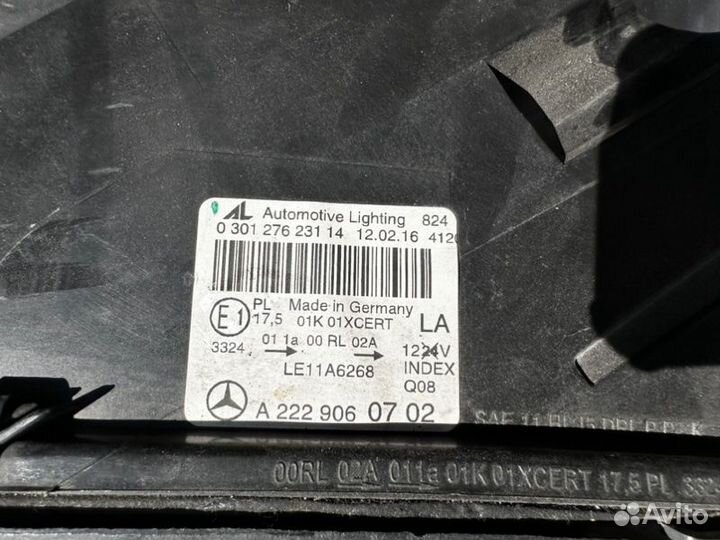 Фара передняя левая Mercedes-Benz S-Class W222