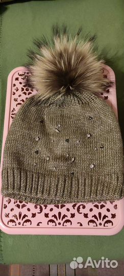 Шапка зимняя женская с помпоном