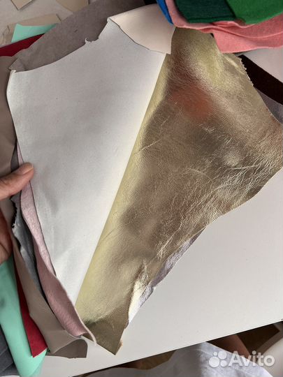 Кусочки натуральной кожии замши