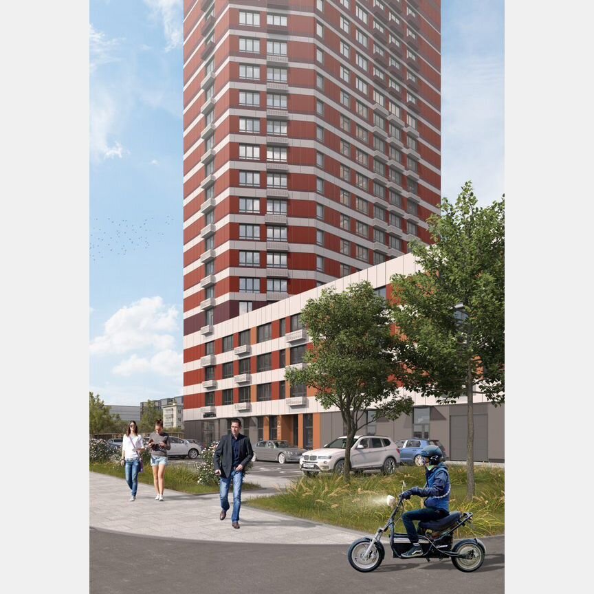 2-к. квартира, 47 м², 13/25 эт.