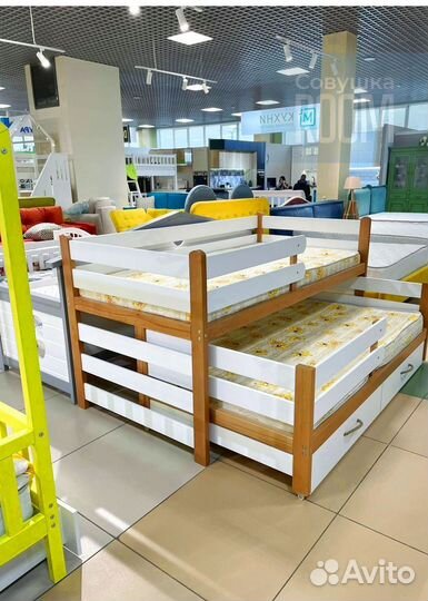 Двухъярусная кровать от 2 лет