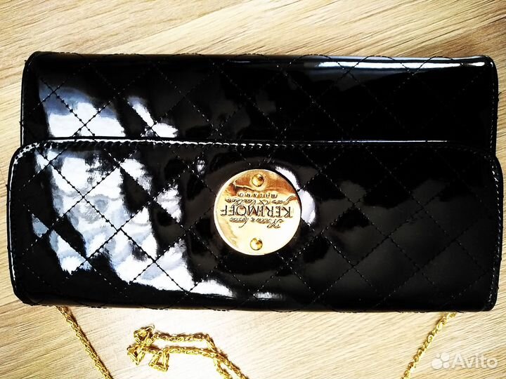 Клатч черный на цепочке