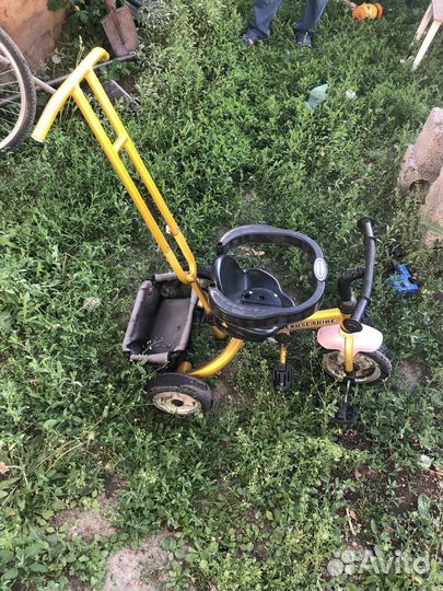 Велосипед с родительской ручкой